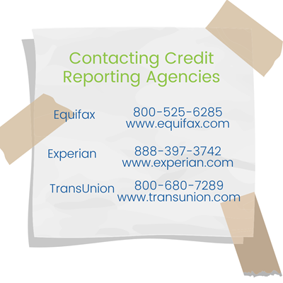 contact credit agencies